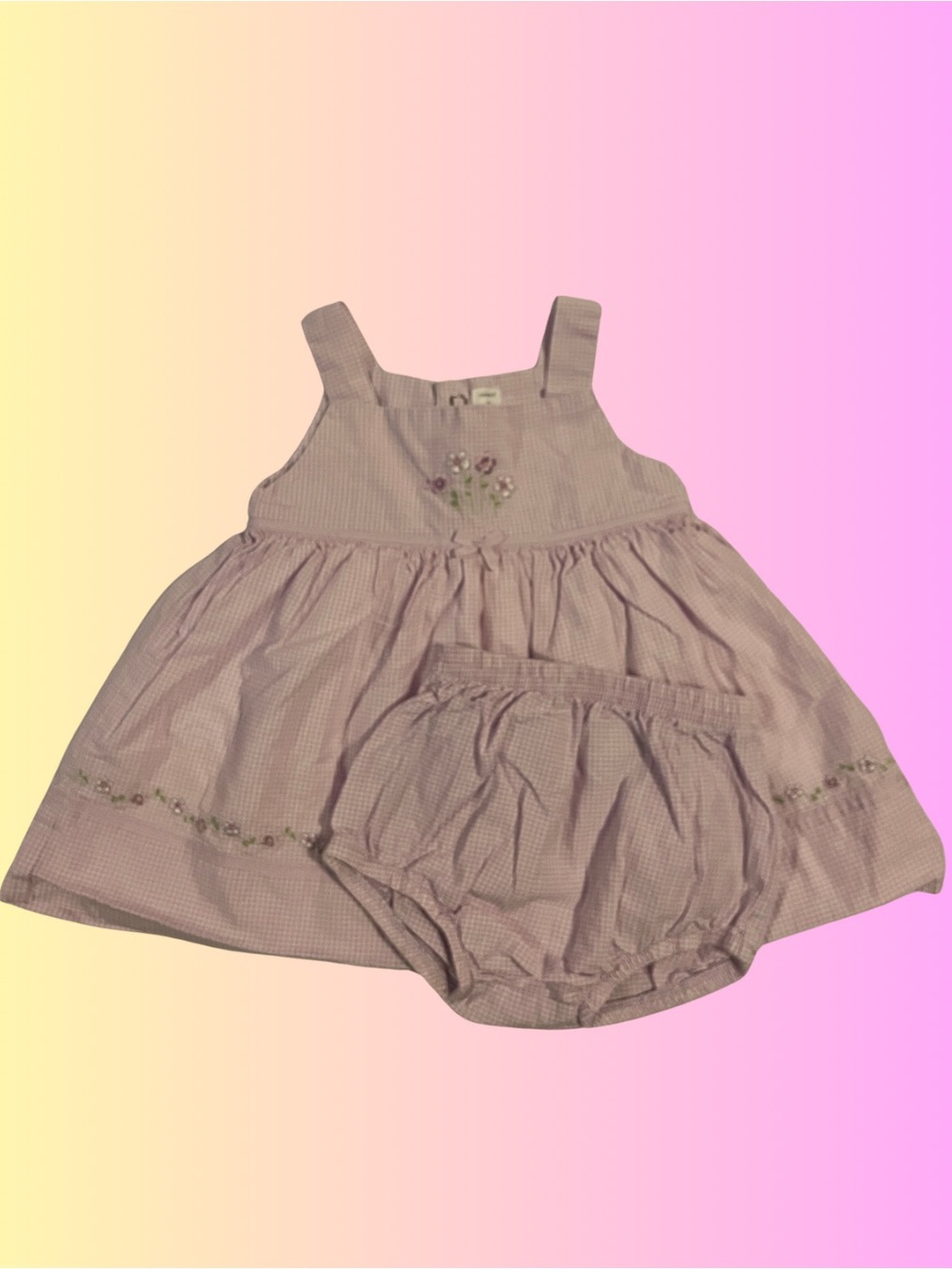 Carter's Lavender Gingham Dress with Matching Diaper Cover